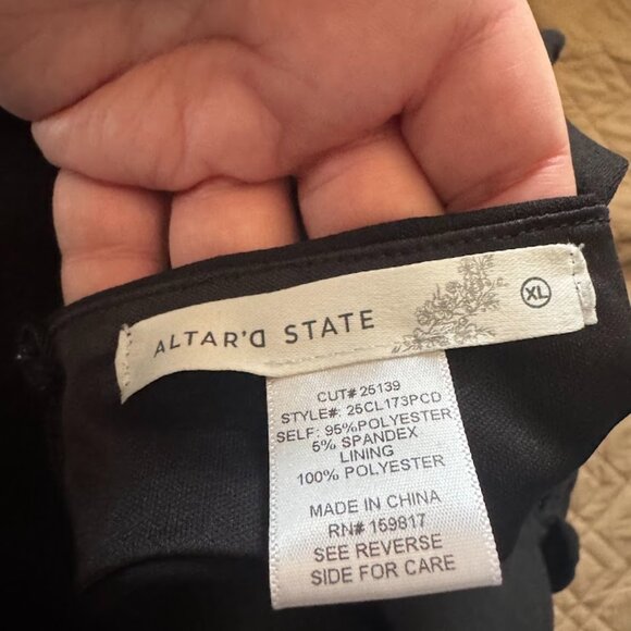 Altar’d State Black Ruffle Mini Dress – Semi-Backless - Picture 6 of 6